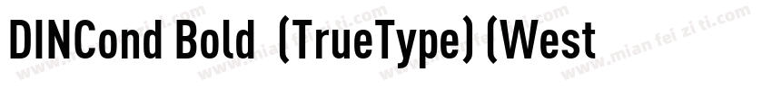 DINCond Bold 中(TrueType) (Western)字体转换